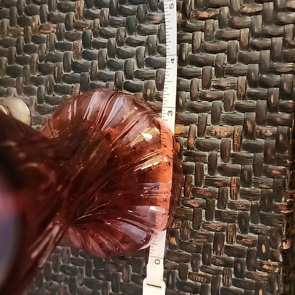 Vintage Fenton Style Glass Basket Vase Cranberry Red Burgundy Vase - Picture 10 of 10